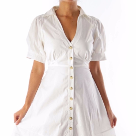 Anthropologie Dresses & Skirts - Anthropologie Maeve White Cotton Button Down Dress